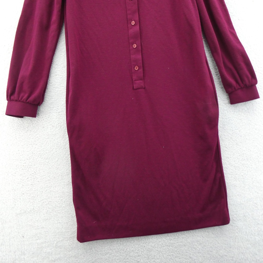 Schrader Sport Dress Womens Size 2 Petite Burgundy Vintage Wool Blend Pockets‎ - Picture 2 of 10